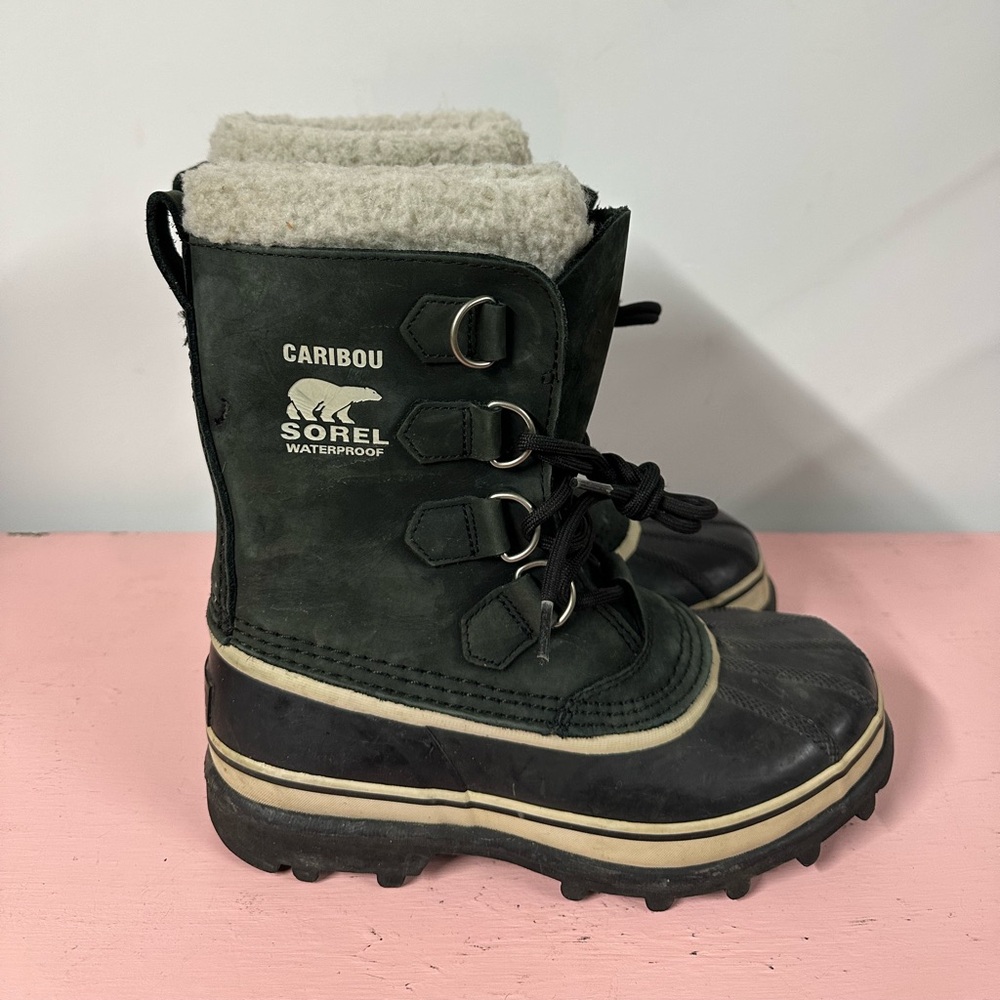 Sorel Black and Cream Winter Boots